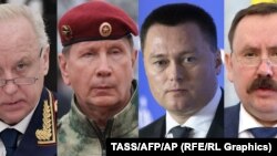 (Soldan sağa) Aleksandr Bastrıkin, Viktor Zolotov,  İqor Krasnov, Aleksandr Kalaşnikov