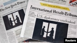 انتشار اسناد مکاتبات وزارت امور خارجه آمریکا از سوی ویکی لیکس بازتاب گسترده ای در مطبوعات جهان داشت.