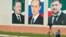Ахмад Кадыров, Владимир Путин и Рамзан Кадыров на плакатах в Чечне