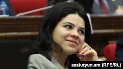 Armenia - Tatevik Hayrapetian attends a session of parliament, April 30, 2019.