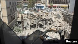 Սիրիա - Դամասկոսում Իրանի հյուպատոսարանի փլատակները հարվածից հետո, 2-ը ապրիլի, 2024թ.