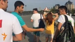 "Яшь гвардия" Татарстан байрагы төсендә тасмалар тарата