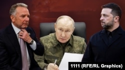 US special envoy Steve Witkoff (left), Russian President Vladimir Putin (center), and Ukrainian President Volodymyr Zelenskyy (right) (illustrative photo)