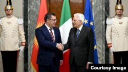 Садыр Жапаров менен Сержо Маттарелла. 3-октябрь. Рим шаары, Италия.