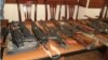 Armeina -- Weapons confiscated from members of two rival groups in Gyumri, 30Apr2013.