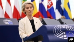 Председателката на ЕК Урсула фон дер Лайен, Брюксел, 7 май 2025 г.