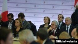 Президент Армении Серж Саргсян на саммите Восточного партнерства ЕС, Рига, 22 мая 2015 г. 