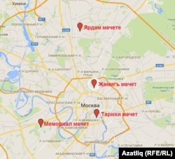 Мәскәү мәчетләре харитасы