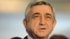 Armenia -- President Serzh Sarkisian votes at a polling station in Yerevan, 18Feb2013.