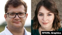 Володимир Ар’єв і його донька Ярина Ар’єва (комбіноване фото)