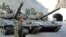 Russia -- Russian tanks near North Ossetia's Vladikavkaz, 11Aug2008