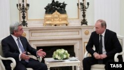 Սերժ Սարգսյանն ու Վլադիմիր Պուտինը Մոսկվայում հանդիպման ժամանակ, 10-ը օգոստոսի, 2016թ․