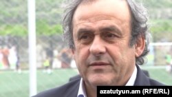 Armenia -- UEFA President Michelle Platini in Yerevan. 21May, 2015