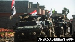 نیروهای عراقی در یکی از محله های غرب موصل 