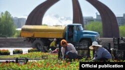 "Бишкекжашылчарбанын" кызматкерлери