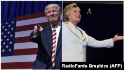 از راست: کلینتون و ترامو