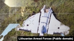 Дрон, які заляцеў у Літву церазь Беларусь 28 ліпеня