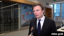 Міністр оборони Нідерландів Рубен Брекельманс під час інтерв'ю для Радіо Свобода у Брюсселі. Бельгія, 11 квітня 2025 року