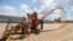 RUSSIA - An employee loads wheat near a grain store in the settlement of Raduga in Stavropol Region, Russia June 30, 2021