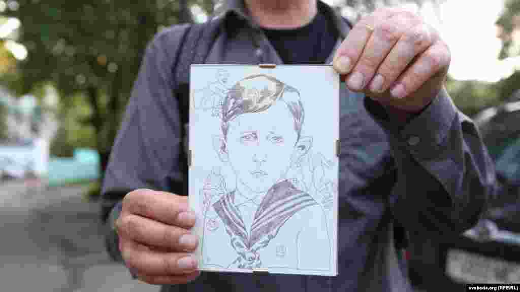 Партрэт Джэймса Джойса, намаляваны мастачкай Васілісай Палянінай-Календай