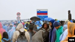 Мігранти очікують перетину хорватсько-словенського кордону. 19 жовтня 2015 року