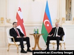 Михаил Кавелашвили и Ильхам Алиев