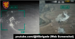 Знищення БТРів 810-ї обрмп, скриншот із відео 95-ї одшб ЗСУ