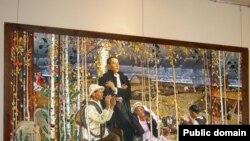 Рәссам Харис Якуповның Тукайга багышланган рәсеме. 2000 ел.