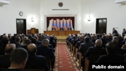 Armenia - Prime Minister Nikol Pashinian meets senior officials from the National Security Service, Yerevan, June 30, 2025.