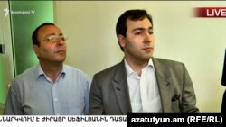 Փաստաբաններ Տիգրան Հայրապետյանն ու Տիգրան Եգորյանը, 30-ը հունիսի, 2017թ.