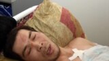Раненный участник беспорядков в реанимационном отделении больницы города Жанаозен. 18 декабря 2011 года. 