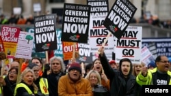 Брекзитке каршы чыккандардын демонстрациясы. Лондон, 12-январь, 2018-жыл.