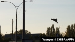 تصویری از پهپاد ایرانی بر فراز کی‌یف در روز دوشنبه