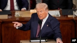 Під час першої промови 47-го президента США Дональда Трампа перед Конгресом. 4 березня 2025 року