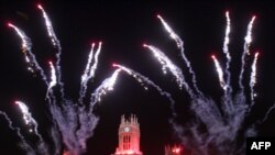 آتش بازی به مناسب تولد عیسی مسیح در اسپانیا. (عکس: AFP)