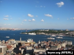 İstanbul boğazınıñ manzarası