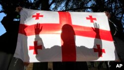 На фото – акция против законопроекта об «иноагентах», март 2023 года