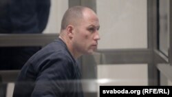Alyaksandr Asipovich appears in court on May 14. 