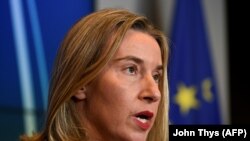 فدریکا موگرینی، مسئول سیاست خارجی اتحادیه اروپا، (عکس از آرشیو)