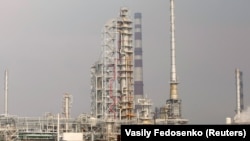 Belarus - The oil refinery near Mozyr on a branch of the Druzhba oil pipeline, 19Apr2021