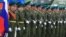 Armenia -- Russian border guards take part in a ceremony in Yerevan to mark the 70th anniversary of Soviet victory over Nazi Germany, May 9, 2015.