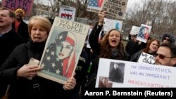 Пратэст супраць іміграцыйных абмежаваньняў у ЗША, Вашынгтон, 29 студзеня 2017 году