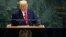 Президент США Дональд Трамп выступает с речью на 80-й сессии Генассамблеи ООН, 23 сентября 2025 года
