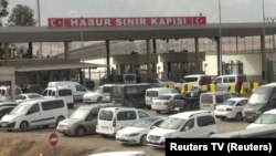 نمایی از گذرگاه مرزی خابور، در سمت ترکیه.