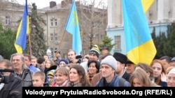 Европа белән ассоциация килешүен яклаучылар Кырымда да чыкты, 2013 елның 1 декабре