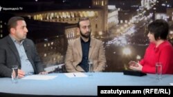 Կարեն Ավագյանը և Արարատ Միրզոյանը «Ազատության» տաղավարում, 1-ը փետրվարի, 2018 թ․ 