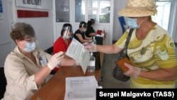 Голосування за поправки до Конституції Росії. Бахчисарай, окупований Крим, 1 липня 2020 року