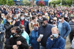 Акція протесту біля Комаровського ринку в Мінську останніх вихідних