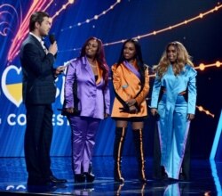 Три сестри афроукраїнки гурту FO SHO у другому півфіналі національного відбору на «Євробачення-2020». Київ, 15 лютого 2020 року