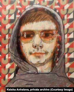 Партрэт беларускага палітвязьня, праца Ксішы Ангелавай